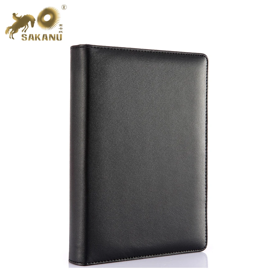 handmade colorful ring binder pu business notebook A5 work diary leather A4