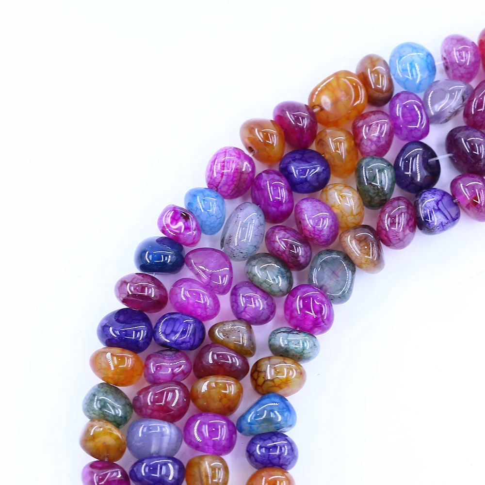 XULIN Colorful Irregular Beads Loose agate stone bead for Jewelry Making