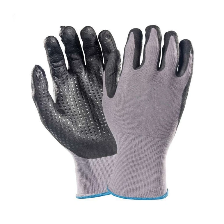 
Nitrile Dot Palm Strong Hand Gloves EN388 