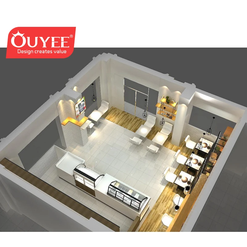 Shopping Mall Airport Fresh Fruit Juice Bar  Coffee Shop Design With Store Furniture Counter  Kiosk for Food