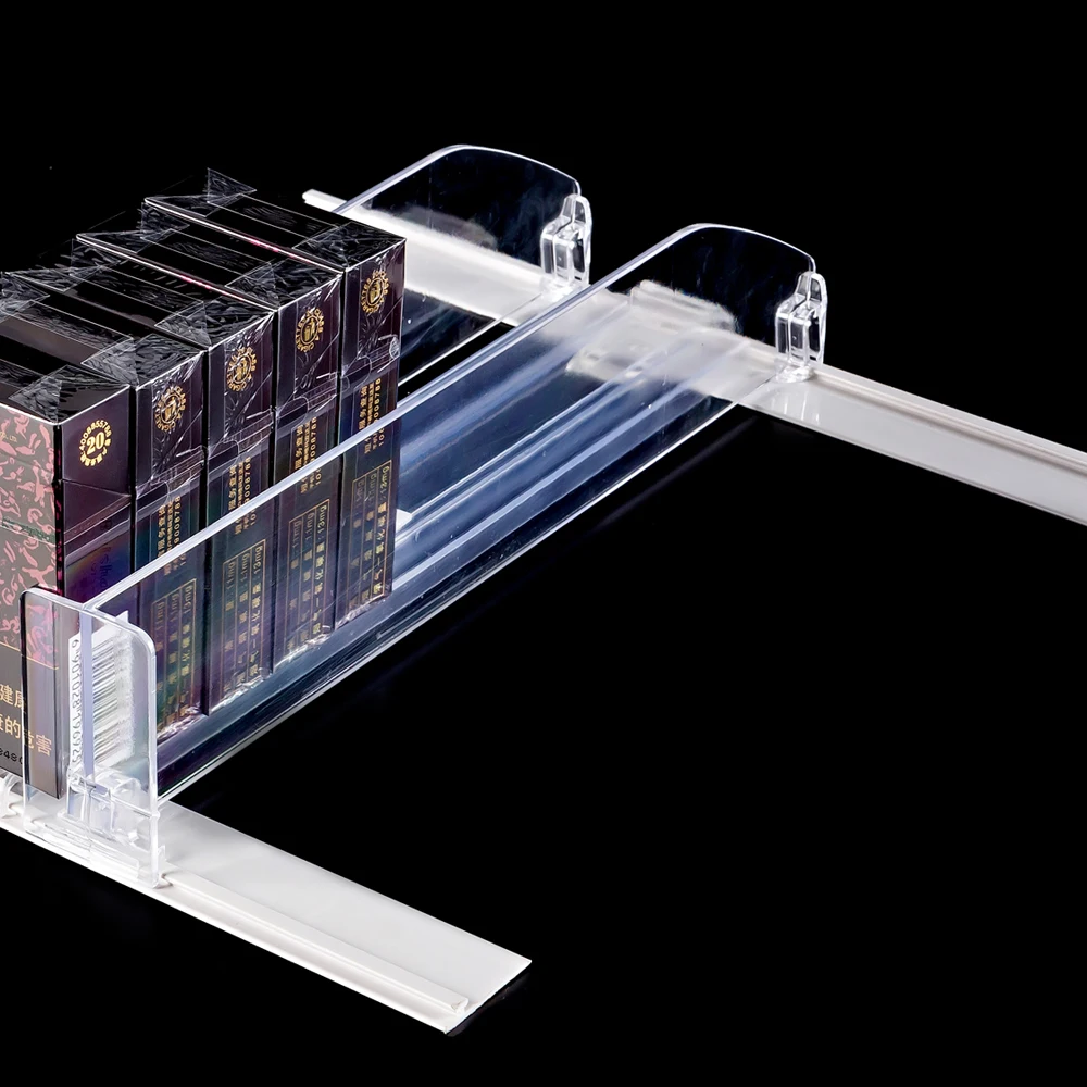 Прямая продажа с завода, новый дизайн, пластиковая прозрачная полка толкатель для сигарет