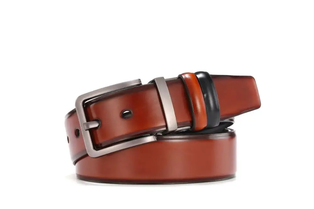 Заводской новый стиль мужской кожаный ремень с реверсивной пряжкой