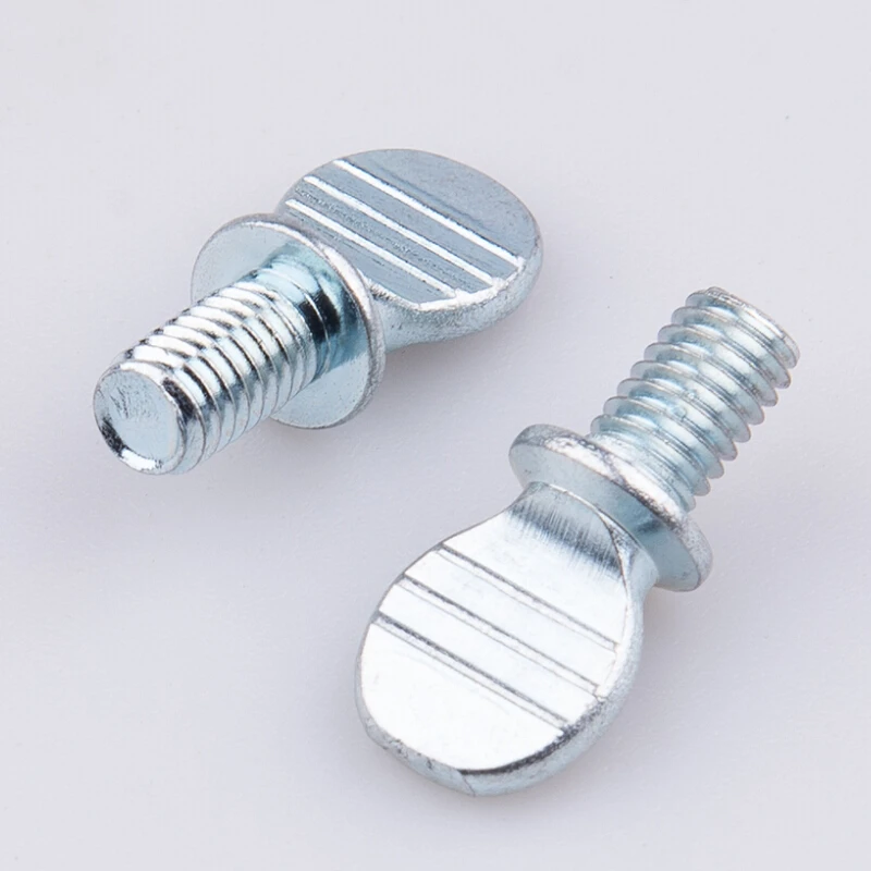 Manufacturer Supply Custom Carbon Steel Zinc Plated Round Head Spade Racket Hand Tight Thumb Screw