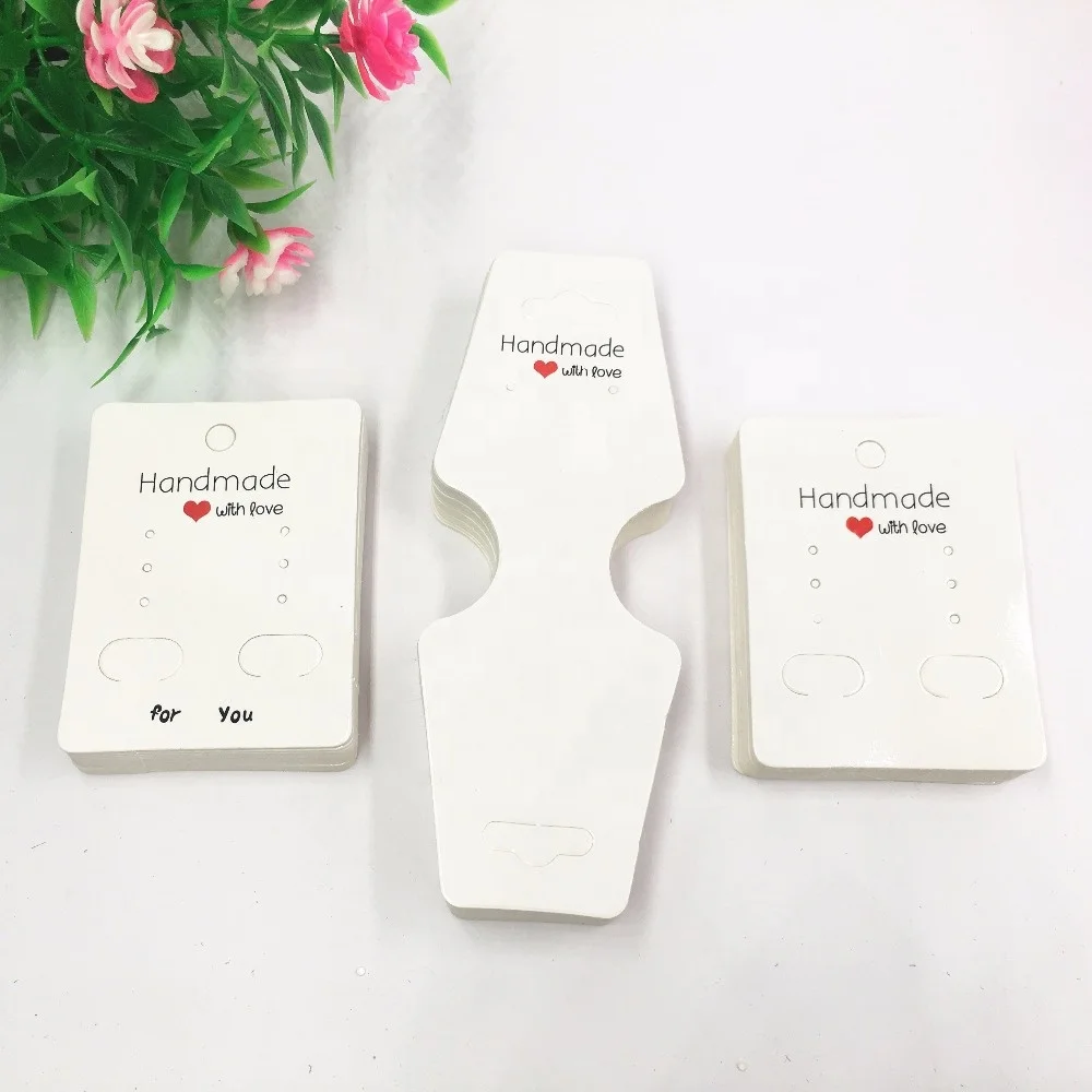 
customized printed fashion jewellery earring display paper cards with logo 