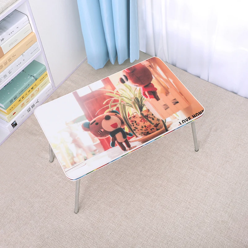 
Wooden cartoon wooden portable folding laptop table for bed 