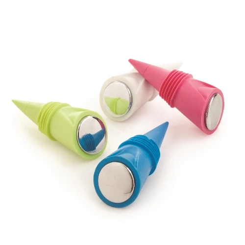 
Manufacturer Food Grade Standard Reusable Colorful 100% Food Grade Silicone Wine Bottle Stopper 
