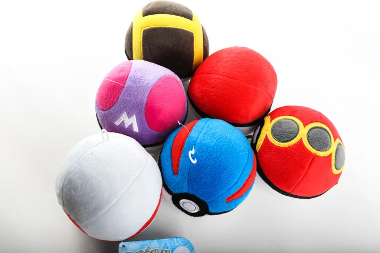 Stuffed pokeball plush doll, Poke plush ball, Pocket monster plush toy