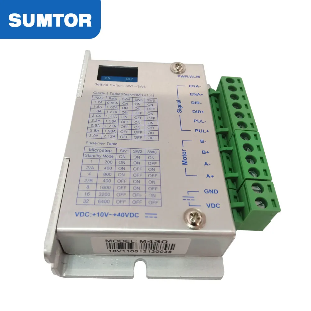 M430 драйвер 24-40V 3A 32 подразделение без сопротивления для шагового двигателя nema23
