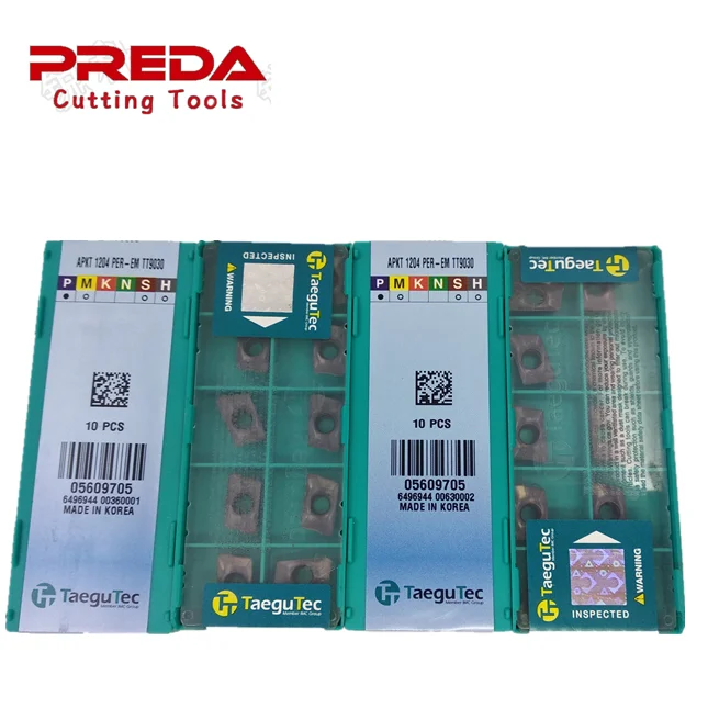 Hot sale Taegutec APKT milling inserts APKT 1204 PER-EM TT9030