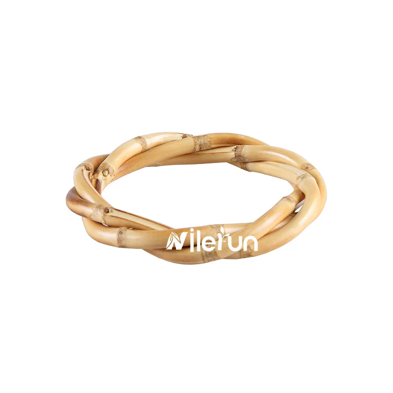 
Hand made twisted circle bamboo wood rattan bamboo root bracelet bangle 
