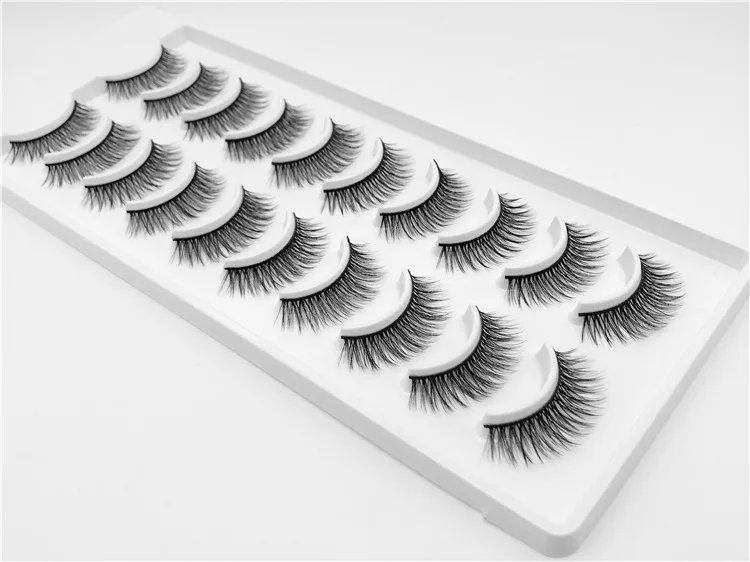 wholesale false eyelashes manufacturer private label 10 Pair/pack 3D false eyelash