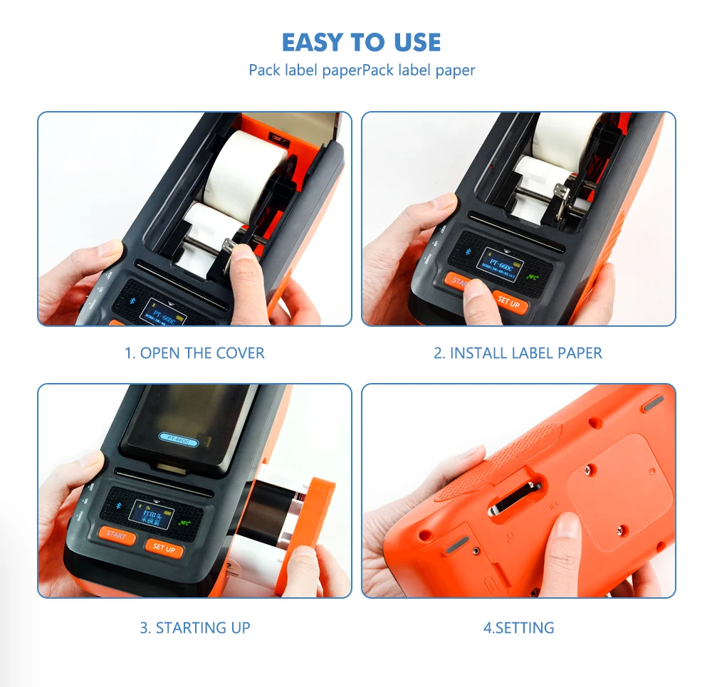 PUTY 66DC Handheld thermal transfer label printer Multi-Function clothing label printer