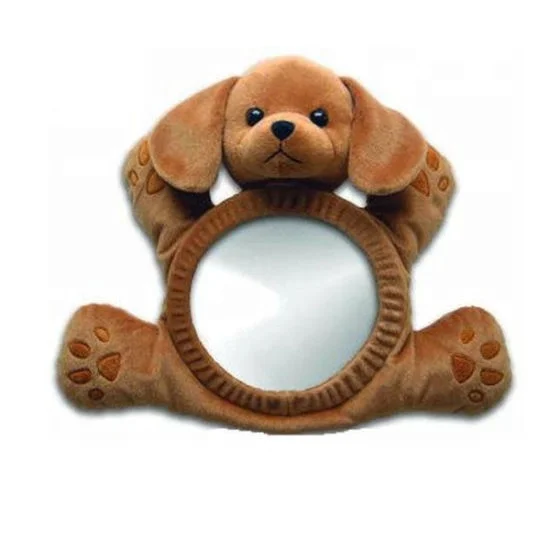 Baby Car Seat Stuffed Plush Toy Plush Giraffe Cow Animal Dear Mirror Rearview Baby Rattle Infant Backseat Toy