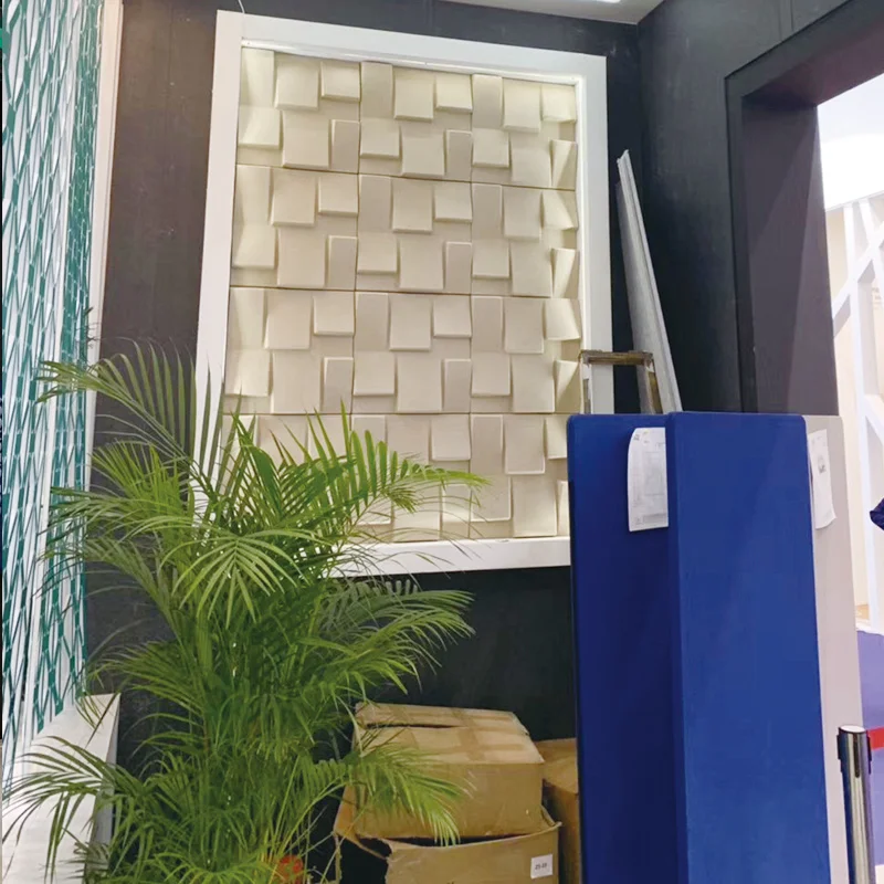 3D polyester fiber acoustic diffuser board decorative wall panel