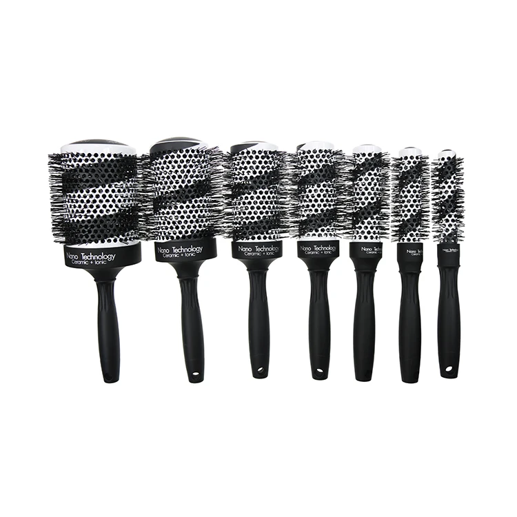 
Thermal Ceramic Round ionic Hair Curling brush 