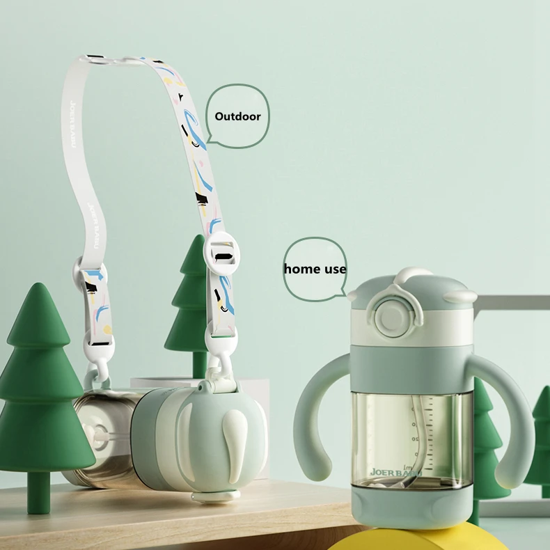 2022 260 ml Elephant Non Spill PPSU Tritan Baby Straw Cup Training Cup Sippy Cup