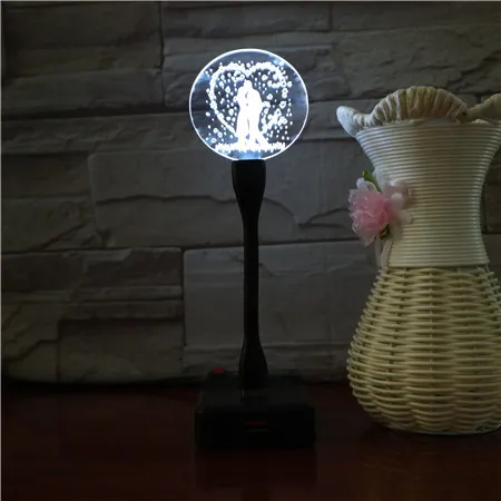 
Home decor 3D acrylic night light USB lamp-touch switch 7 color light For baby room 