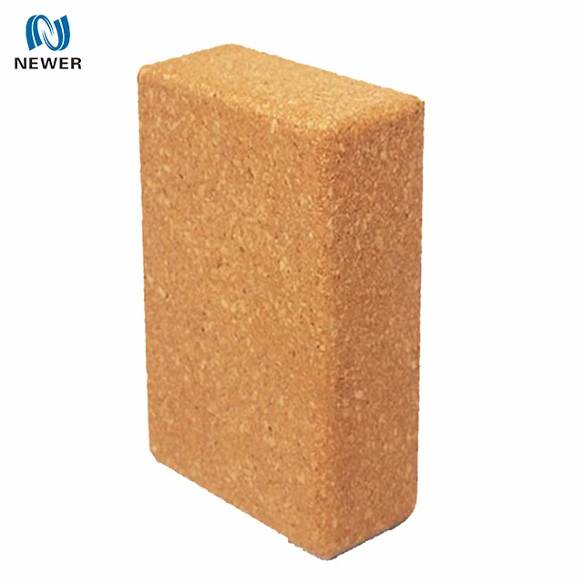 Wholesale high quality eco balance exercise adjustable private label custom natural cork wood 3*6*9inch yoga block with logo