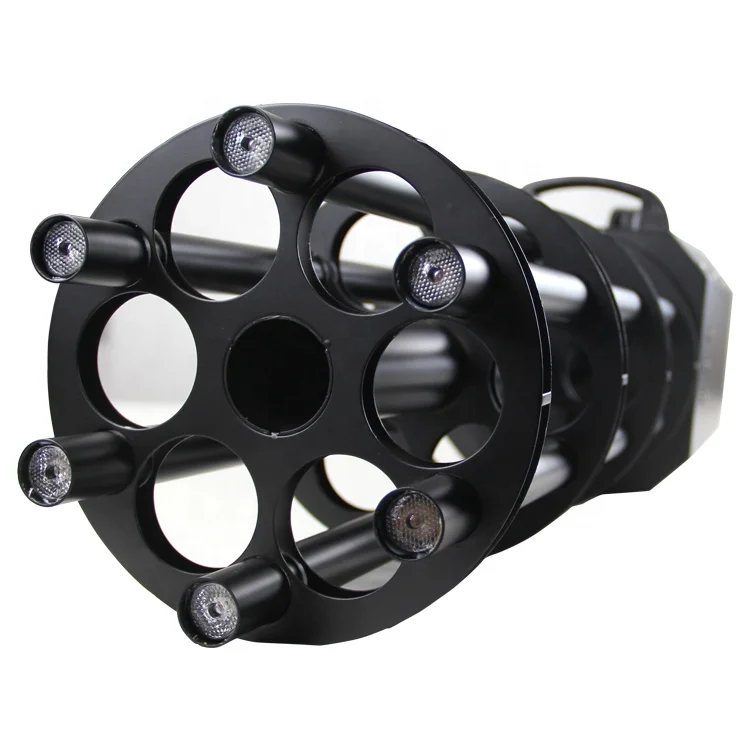 Hand hold electric confetti shooter rechargeable 6 heads shots with colorful led light