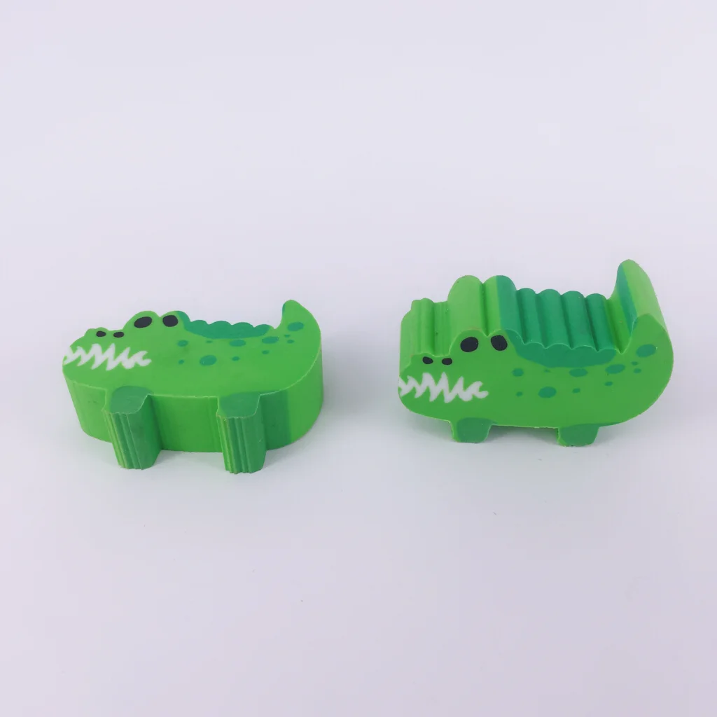 2D Colorful Extrusion Fancy Animal Alligator Eraser