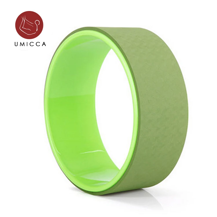 Umicca OEM Eco-Friendly PVC Yoga Wheel Custom Logo Fitness Equipment for Exercise with Custom Size ABS Wheel