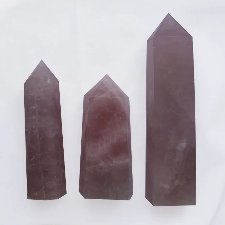Wholesale factory produce natural pink crystal tower rose quartz crystal point