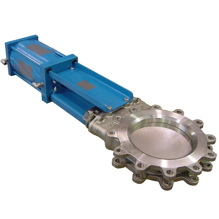
assembly drawing soft seal EPDM 24 inch pneumatic knife gate valve 