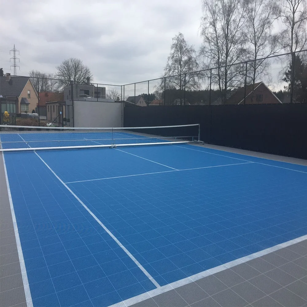 
Anti slip interlock waterproof vinyl covering basketball courts outdoor floor tile 