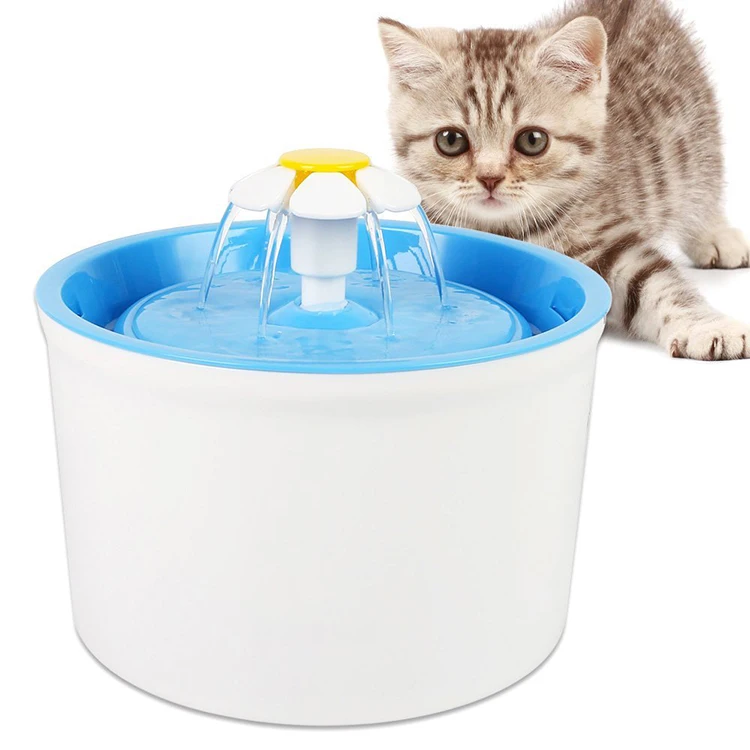 Best Selling Products Pet Supplies Durable Colors Round Flower Shape Water Drinking Basin Automatic Electric Dog Cat Fountain