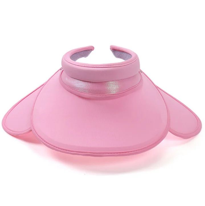 ladies summer uv protection hat brim with sliding panels elastic visor cap