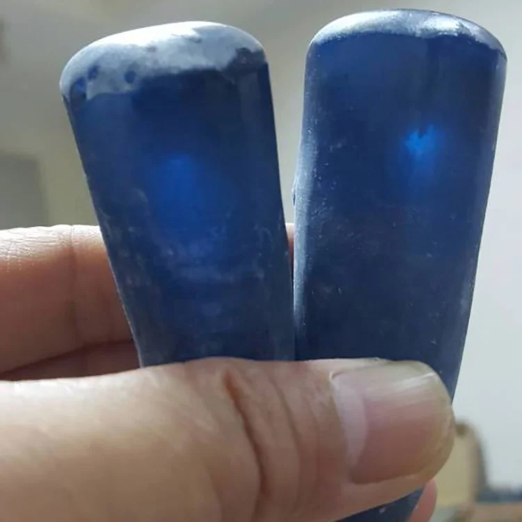 Lab created uncut materials 119# spinel blue rough