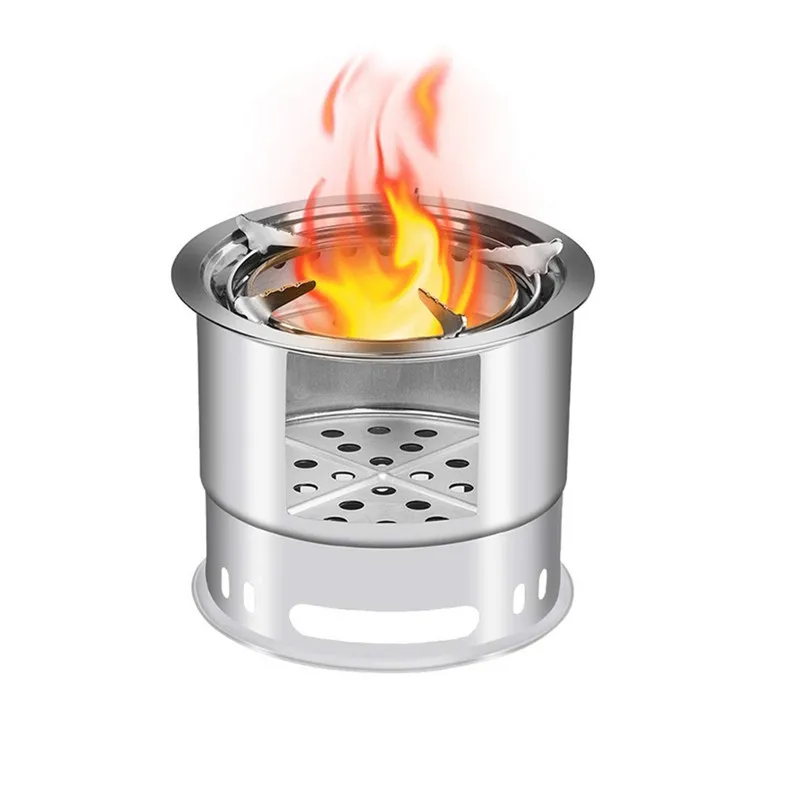
Smokeless Wood Burning Camping Portable Cooking Stove Barbecue grill oven 