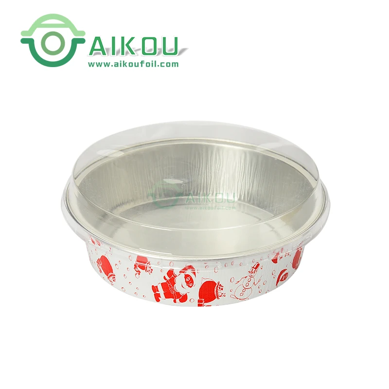 High Quality Disposable Mini Tart Pans with Lids Golden Aluminum foil  Pie Pan Tin Tart Pans Round Oven Baking foil container
