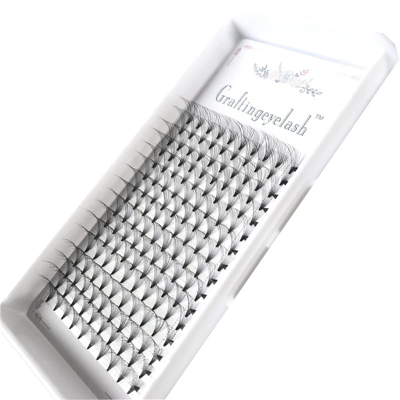 Private label pre-made volume fans lashes 10d Russian volume eyelash extension easy fan lash