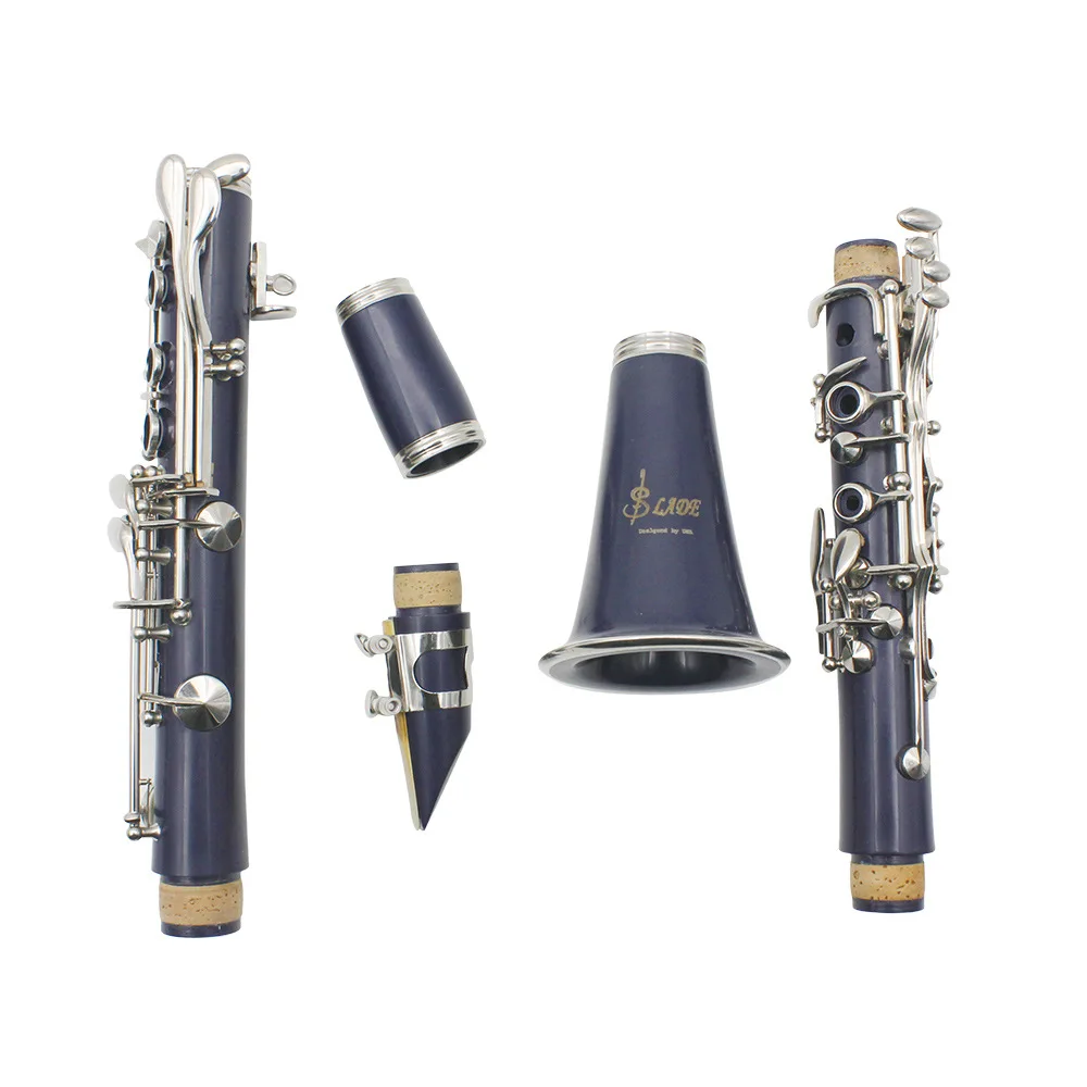 High grade wholesale direct sales metal  clarinet flat B 17 key wind instruments with tools kit