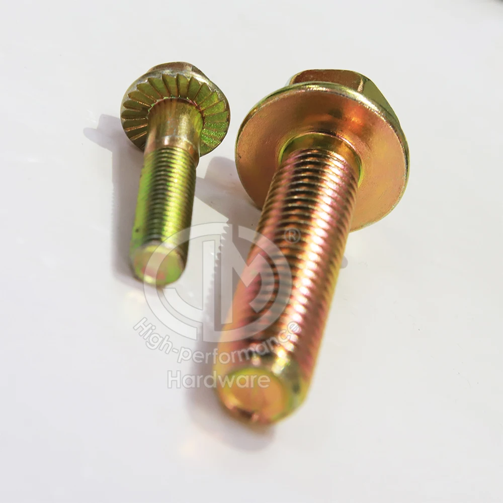 Din 6921 Titanium M11 M6 12 Point Flange Bolt Half Thread