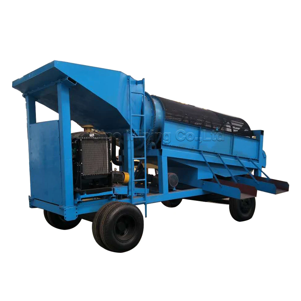 Mobile Gold Trommel Wash Plant With Sluice Box For Sale