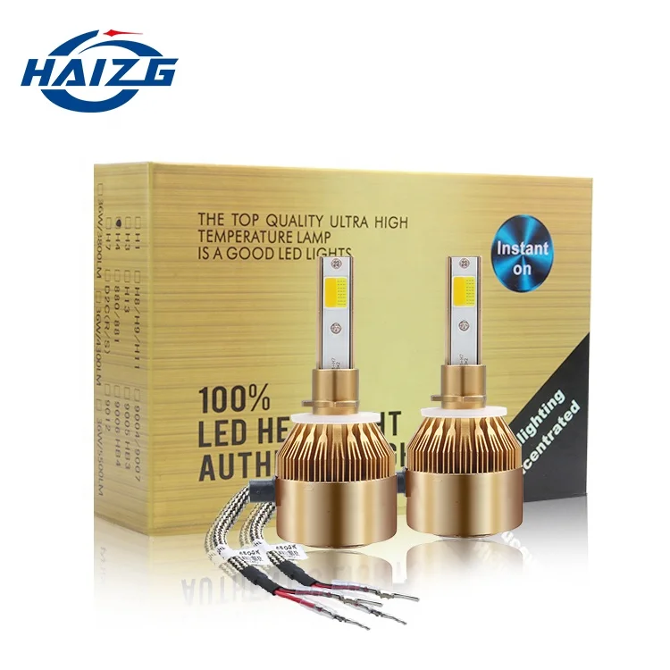HAIZG Hot sell S1 S2 C6 led headlight motorcycle headlight 12V-24V cob csp 880 auto car led headlight 880