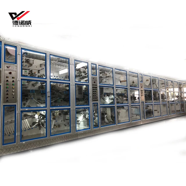 Hot sale full servo women absorbent pad machine