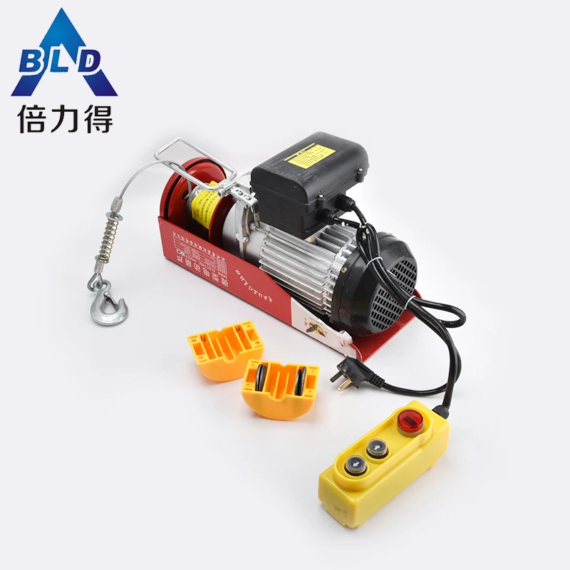 
Mini portable truck boat hargo pulling hoist wire rope electric manual lifting overhead crane pulley hoist with control switch 