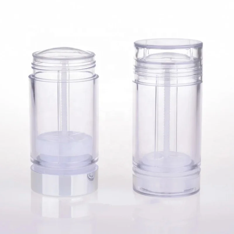 RTS 200PCS/LOT 30ml AS clear plastic cylinder deodorant tube 1oz empty deodorant stick containers round shape lip balm tube