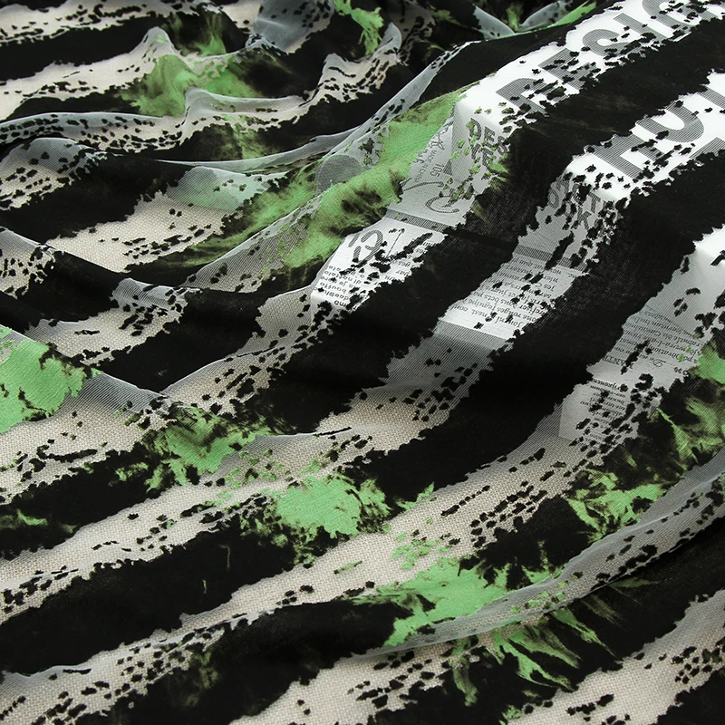 
Wholesale high quality black and white striped African clothing burnt fabric 