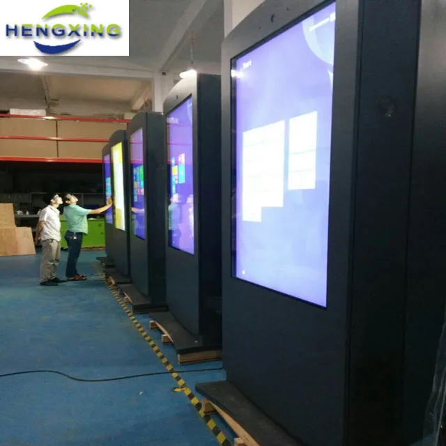 airconditioner-cooled heat dissipation 55 Inch floor-type Outdoor touch LCD advertising screen