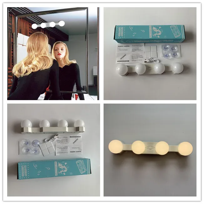 LED Mirror Light, Portable Vanity Lights Simulated Daylight 4 Brightness Level Touch Control Rechargeable,Cordless Makeup Light