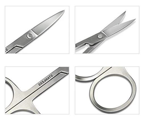 Professional Beauty Wholesale Custom Logo Eyelash Eyebrow Trimmer Makeup Scissors