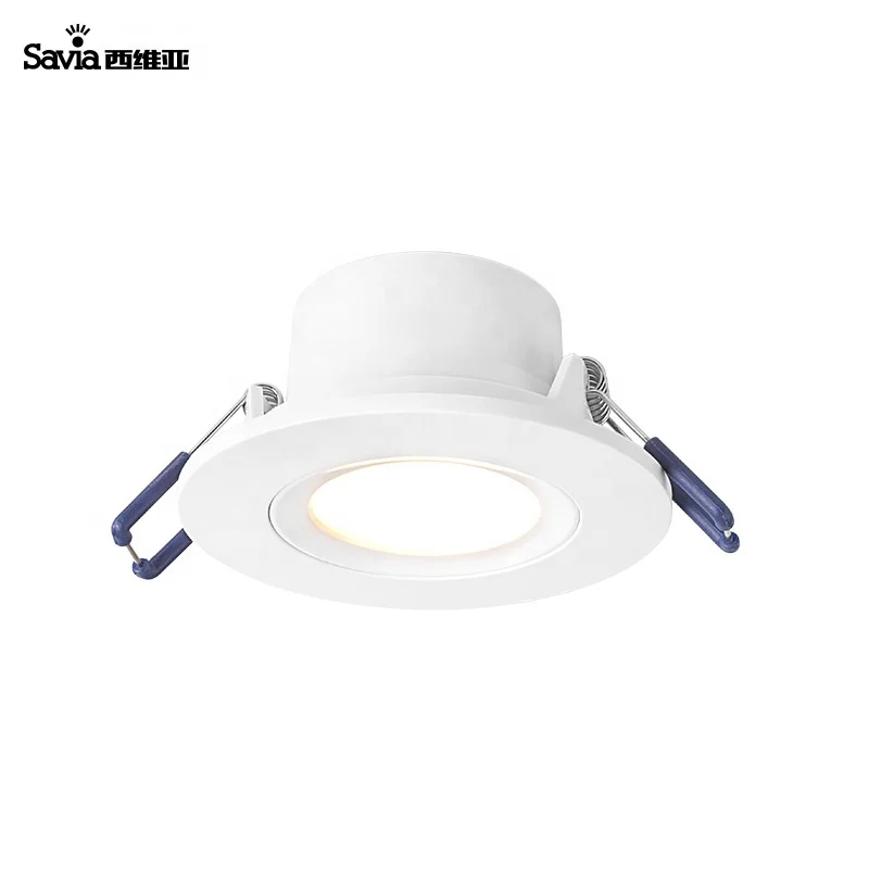 
Savia round recessed ceiling light 220-240V LED 5W IP65 waterproof plastic downlight for bathroom/kitchen living room 