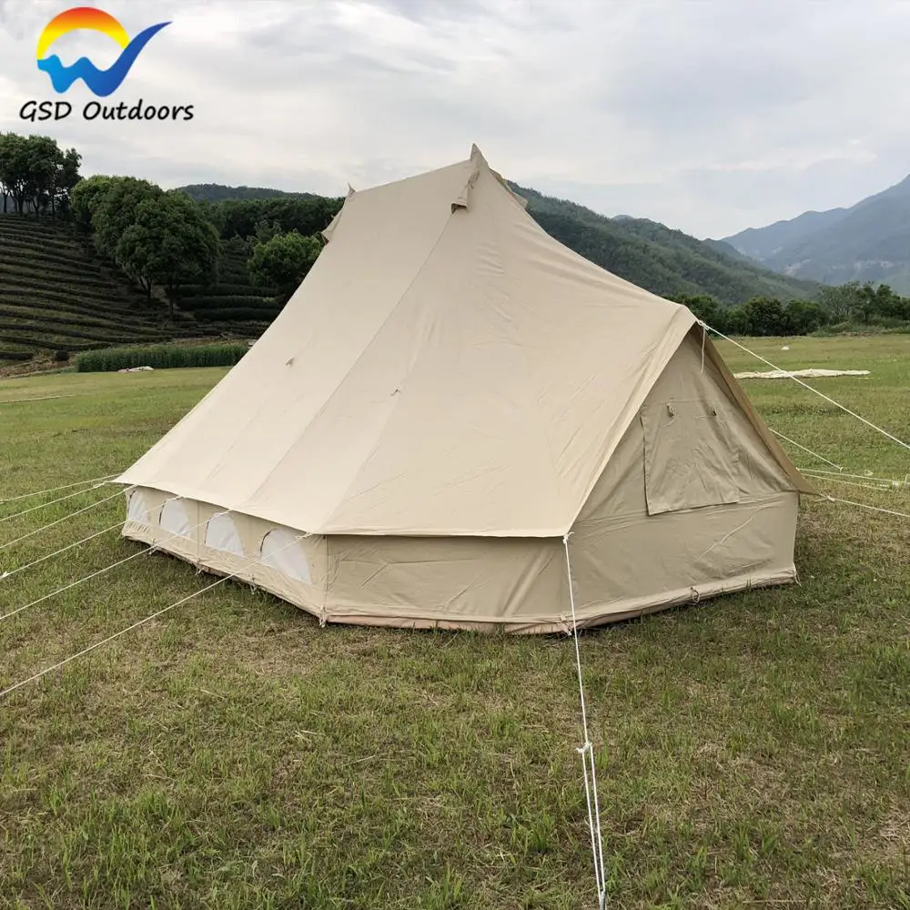 GSD Outdoors Glamping Yurt Luxury Tent Hotel Safari Tent Luxury Canvas Glamping Anti-Fire Canvas Bell safari Luxury Tent