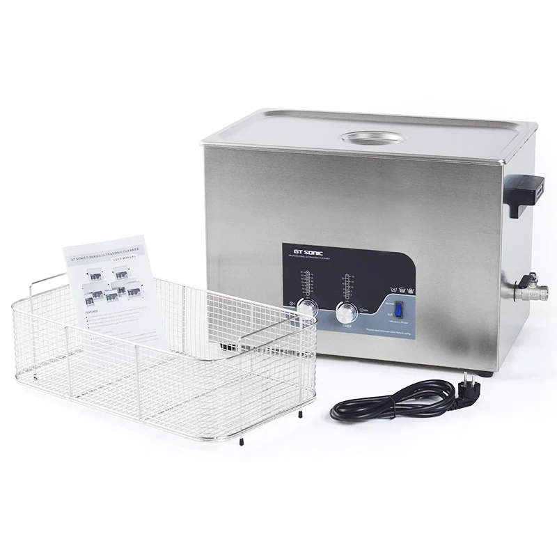 Double ultrasonic power 40KHz ultrasonic cleaning machine 26l ultrasonic cleaner