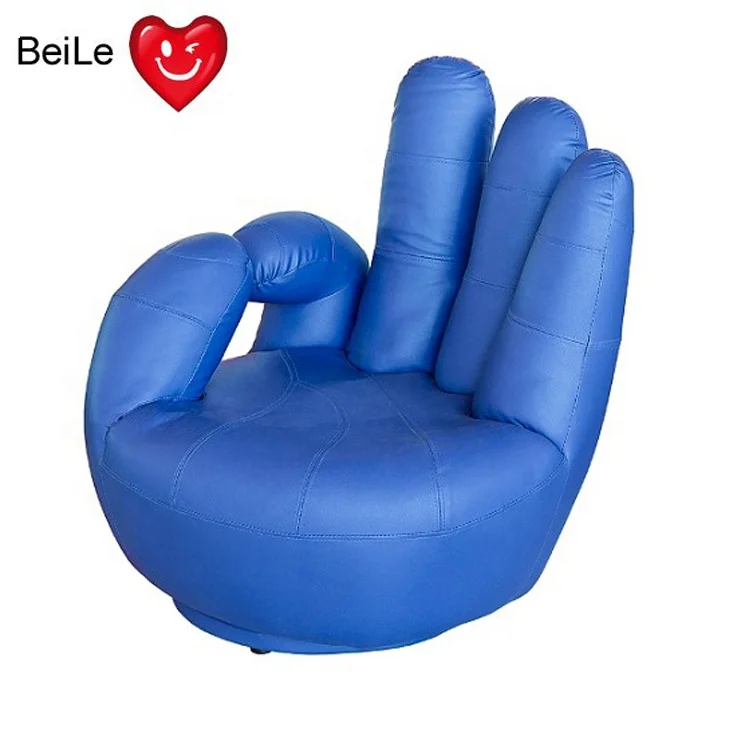 Customized cheap PVC back inflatable finger sofa chair