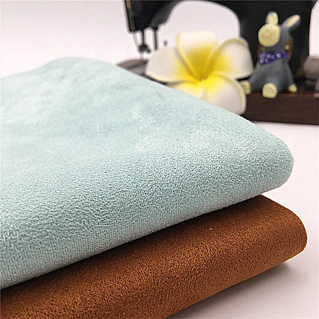 Оптовая продажа полиэфир amara дробленая микрофибра 4 способа тянущаяся с принтом бронзовая замшевая ткань для обуви одежды пылезащитного пальто домашний